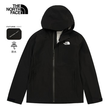 【The North Face 官方旗艦】北面女款黑色FUTURELIGHT防水透氣衝鋒衣｜8DF1JK3 外套