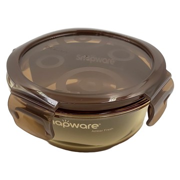 Corelle Brands 康寧餐具 Snapware 琥珀色耐熱玻璃保鮮盒 圓形  400ml  1個