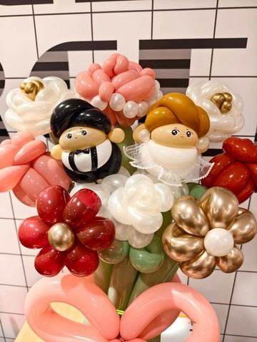 •。氣球花束 •。新郎新娘結婚花束 新婚 禮物 慶祝