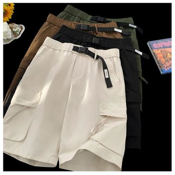 日系工裝短褲男2023新款休閑褲美式復古跑步運動褲夏季薄款五分褲
