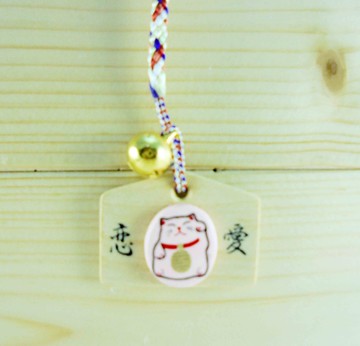 【震撼精品百貨】招財貓_招き猫~招財貓手機吊飾/繩-御守吊飾-粉色