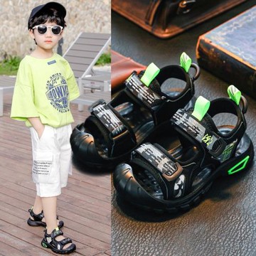 包頭男童涼鞋夏季2025新款中大童男孩沙灘軟底小童防滑兒童鞋子潮