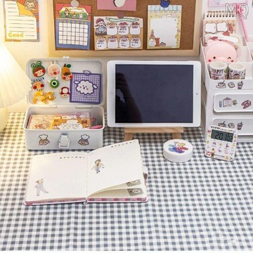 全新 ins風格子桌布 學生書桌宿舍桌墊 長方形化妝臺布藝日式少女 IG復古簡約裝飾