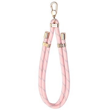 POLYWELL 寶利威爾 手機手腕短掛繩 霧面金金屬件 PW15-T65-0533  灰色 + 粉色  1條