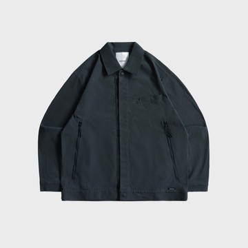 DYCTEAM - RAYON Nylon 微皺肌理紋機能_微寬鬆工作拉鍊外套