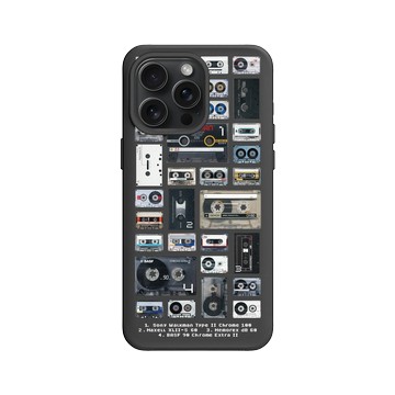 iPhone 15 Pro Max SolidX 黑 - RHINO LIVE - 復古卡帶