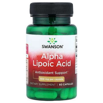Swanson Vitamins, α-硫辛酸，300 毫克，60 粒膠囊