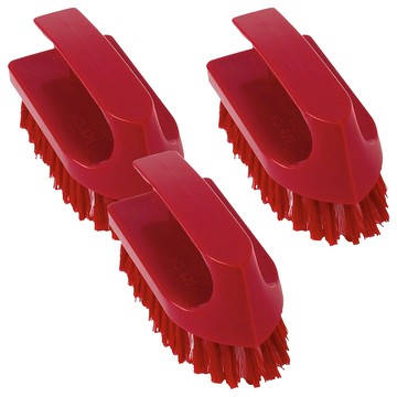 巧巧 熨斗型洗衣刷  熨斗型 紅色  3支