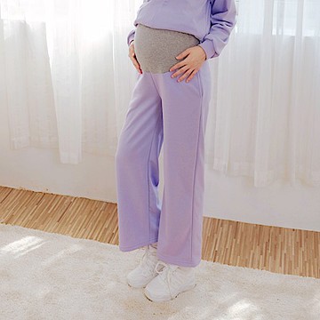 OB嚴選-台灣製造彈力鬆緊調節腰頭休閒直筒孕婦褲