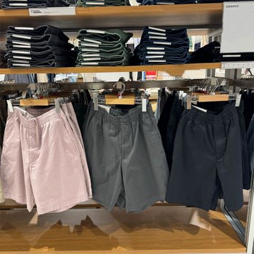 日單24夏季新款男裝女裝彈力松緊短褲寬松休閑戶外運動中褲464822