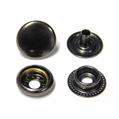 ジャンパーホック 小 7060 13mm (黒ニッケル， 10セット)