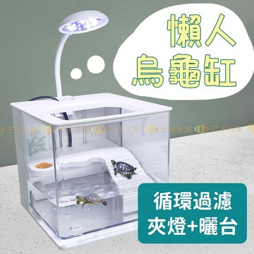 宏洋水族【懶人烏龜缸🐢】新手養龜神器｜過濾＋曬台＋燈光｜三合一烏龜缸〞澤龜 烏龜缸 烏龜盒 烏龜箱 龜缸 水龜 水族箱