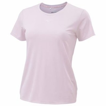 MIZUNO 美津濃 短袖上衣 女 訓練 慢跑 吸濕排汗 霧紫 32TAD22467