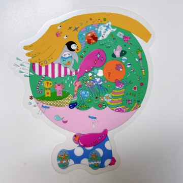 mimitofu's emotion planet 3號外星人大貼紙 (No.7金光閃閃)