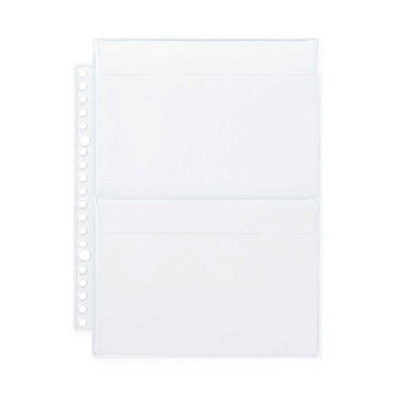 MUJI 收藏活頁夾用補充袋/2口袋.A5寬型用.2入