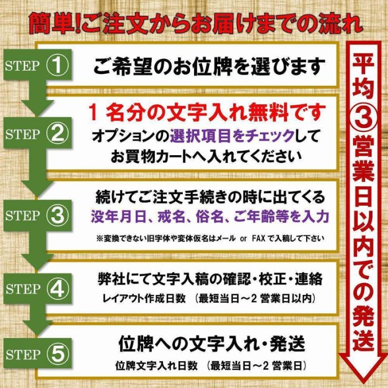 位牌 名入れ1名様無料 上等猫丸位牌 国産金粉仕上げ 塗位牌 (3.5寸 4.0 ...