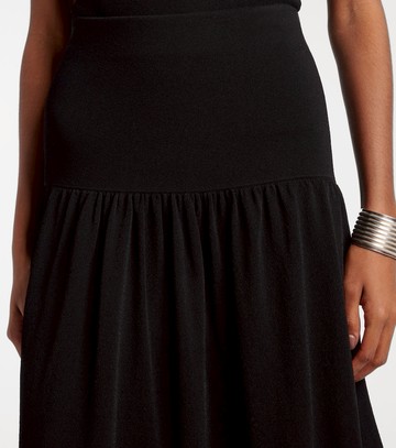 Vince Knitted high-rise midi skirt
