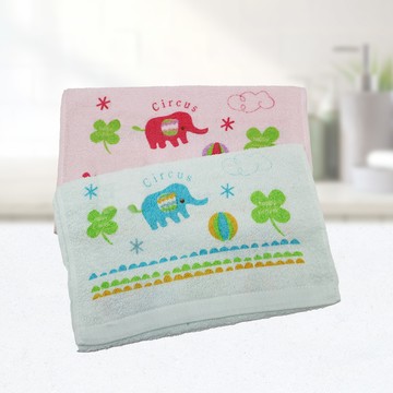 卡通印花童巾-歡樂象-4入組