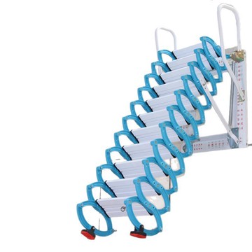 加強壁掛閣樓伸縮梯 家用室外別墅隱形升降梯 折疊伸縮折疊消防梯[DD1222001]