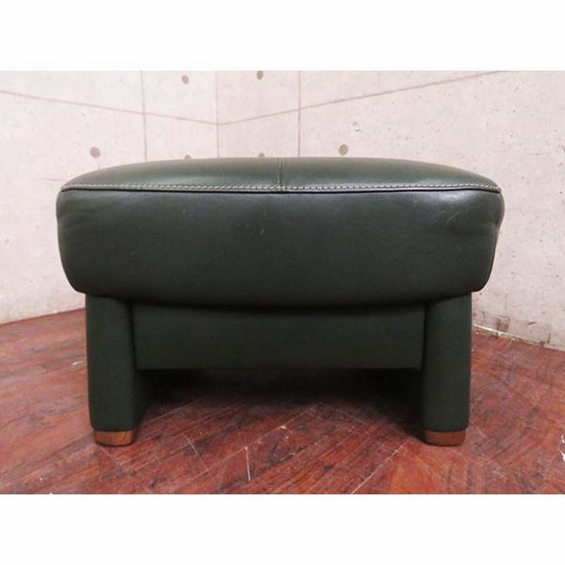 美品　カリモク　オットマン　CHITANOシリーズ　本革 美品】カリモク karimoku チターノchitano オットマン スツール