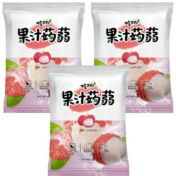 吃果籽 荔枝 攜壓式果汁蒟蒻  240g  3袋