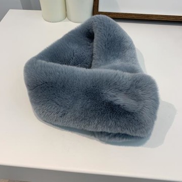 皮草的秘密整皮雙面獺兔毛圍脖日系百搭保暖毛領子皮草圍巾女圍脖