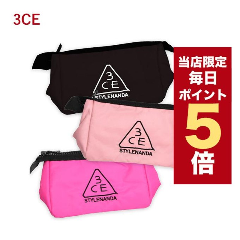 ポイント5倍UP】韓国コスメ ポーチ 3CE POUCH_SMALL 3CE ポーチ 化粧ポーチ ペンケース 小物入れ ブラック ピンク  smallサイズ | LINEショッピング