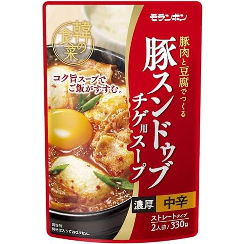 モランボン 韓の食菜 豚スンドゥブチゲ用スープ 330g ×5袋