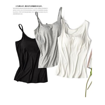吊帶背心女可外穿帶胸墊一體內衣bar打底背心夏季薄款圓領內搭