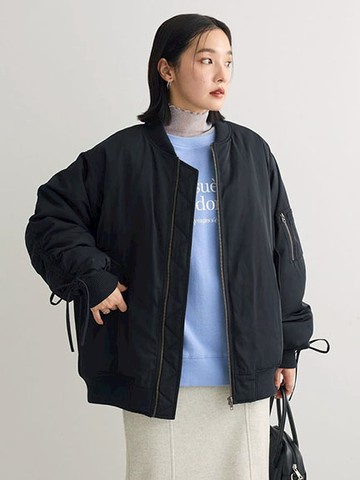 率性休閒抽繩綁帶袖口MA-1夾克外套(6P47L0Z0100) - Green Parks