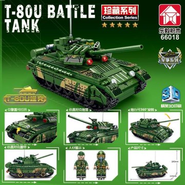 樂毅二戰軍事T8099A坦克積木野馬戰斗機兒童拼裝玩具培訓機構禮物