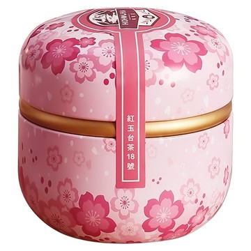 HOHOCHA 喝喝茶 紅玉台茶18號 小福罐 粉色櫻花茶葉罐  20g  1入  1罐