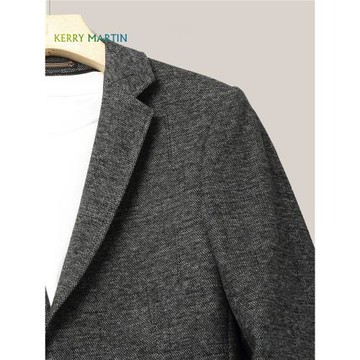 高端新款休閑羊毛西服男2025秋季韓版修身千鳥格單西青中年外套潮