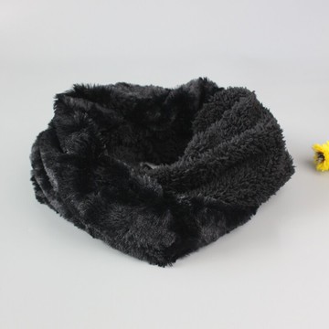 秋冬季時尚圍脖女雙層舒適保暖脖套女逛街百搭護頸圍巾冬1入