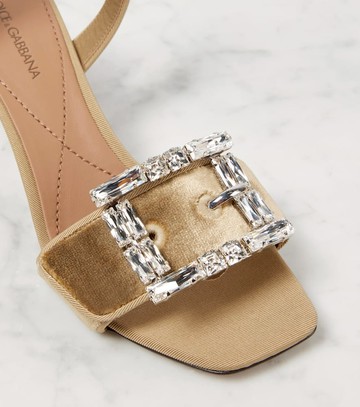 Dolce & Gabbana Embellished velvet sandals