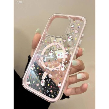 貓咪抓蝴蝶滿屏星星適用iPhone17promax手機殼15/14pro三合一磁吸