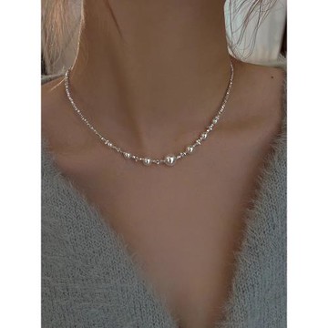 碎銀幾兩滿天星仿珍珠項鏈女2025新款爆款高級感時尚鎖骨鏈輕奢頸