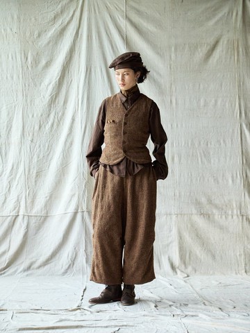 復古文青 / 羊毛混紡毛褲子 / 休閒長褲