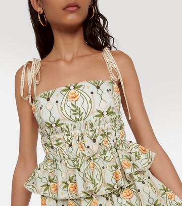 Agua by Agua Bendita Salvador Lunar printed poplin minidress