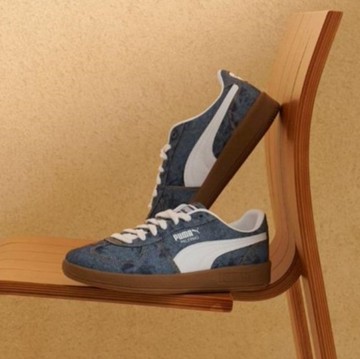 PUMA 休閒鞋 PALERMO DENIM 深藍 牛仔布 焦糖底 復古 男女 40841801