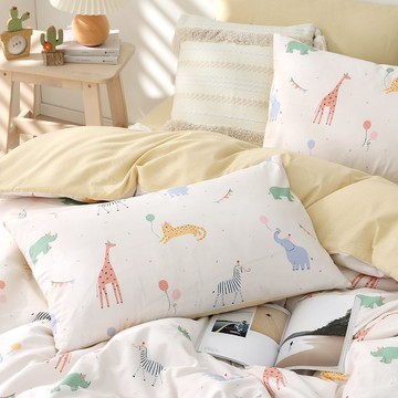 (單人/雙人/加大) / 精梳棉兩用被床包組(天絲入棉30%) / 淘氣樂園 / HOYACASA