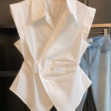 法式襯衫 上衣 襯衣 小衫 絕美襯衫 韓係穿搭 日韓服飾 絶美法式襯衫小飛袖上衣女 韓係服飾 大尺碼服裝 多巴胺女裝