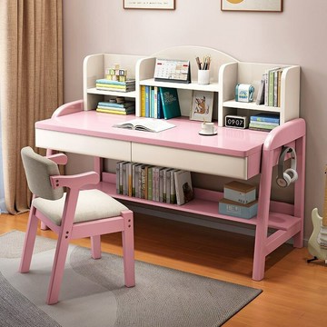 附發票/免運 書桌兒童書桌桌子初中小學生家用實木可升降課桌小孩寫字桌椅套裝 YJ/AL 公司貨 快速出貨