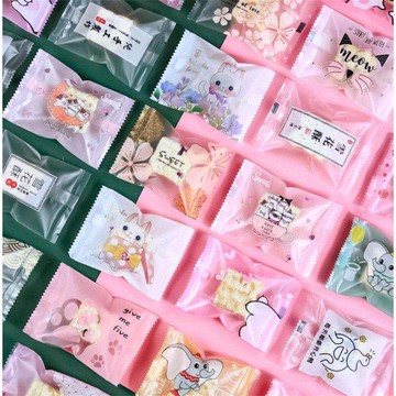 雪花酥包裝袋機封袋自粘包袋子新年奶棗曲奇牛軋餅干烘焙糖果袋紙
