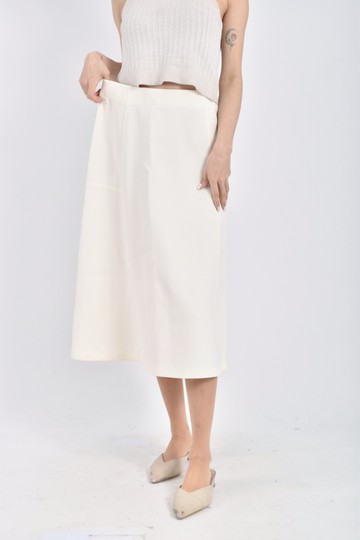 加購優惠(M) uniqlo質感棉質素面白色長裙