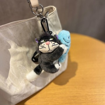 ✨拾光Craft✨可愛貓咪毛絨包掛件路法西貓抱魚個性鑰匙扣小衆潮玩掛飾玩偶禮物