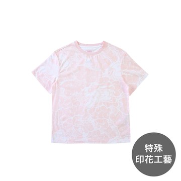 GIORDANO 女裝SORONA短袖上衣 Denim Fantasia系列 - 11 白X粉