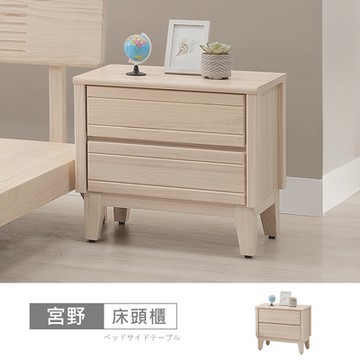 時尚屋 宮野1.8尺床頭櫃 寬55.6x深40.2x高51.6公分-台灣製/免組裝/床頭櫃