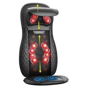 RENPHO指壓頸背按摩靠墊/RF-BM066/黑色