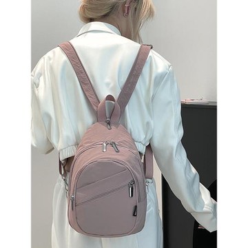 多功能牛津布雙肩包女2025新款百搭胸包輕便小背包登山旅游斜背包